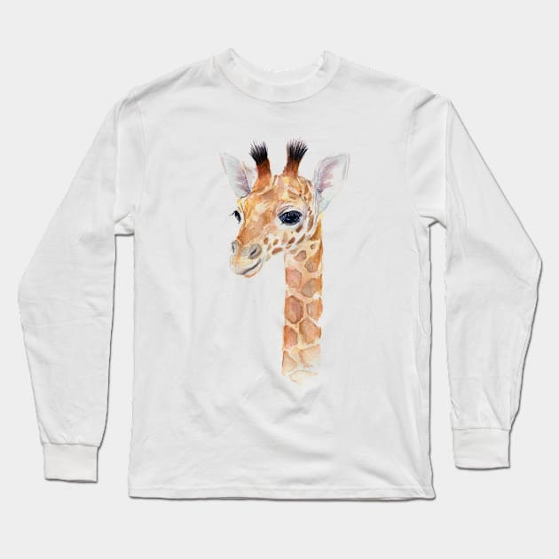 Baby Giraffe Long Sleeve T-Shirt by Olechka